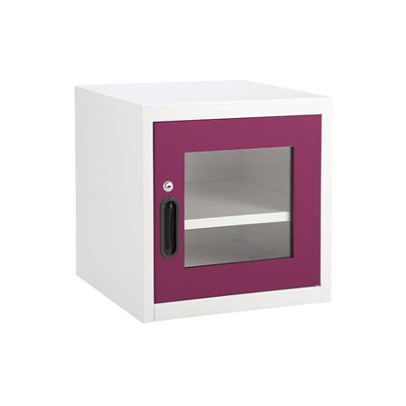 ตู้เหล็กบานเปิดกระจก KIOSK UNI-2 สีม่วง_1