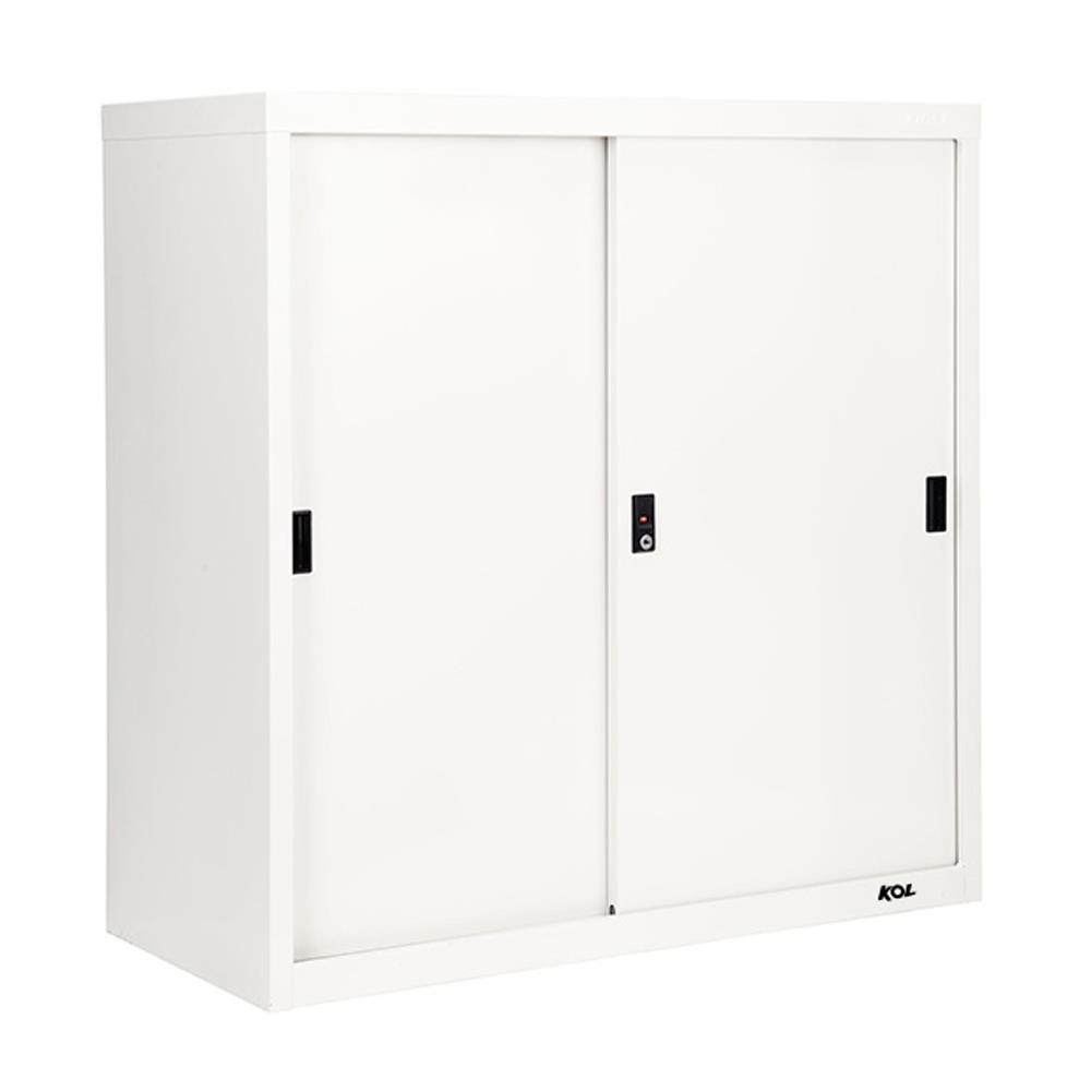 ตู้เหล็กบานเลื่อนทึบ KOL KOD-3 สีขาว