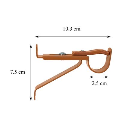 ขารับราง 1 ชั้น HOME LIVING STYLE 25 มม. สีน้ำตาล แพ็ก 2 ชิ้น_5