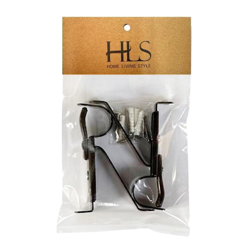 ขารับราง 1 ชั้น HOME LIVING STYLE 25 มม. สีโอ๊ค แพ็ก 2 ชิ้น