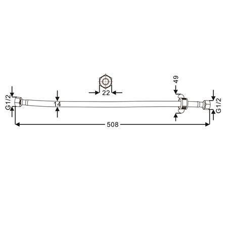 สายน้ำดีโพลิเมอร์น้ำอุ่น-น้ำเย็น MOYA MY PET-2000 20 นิ้ว สีเทา_2