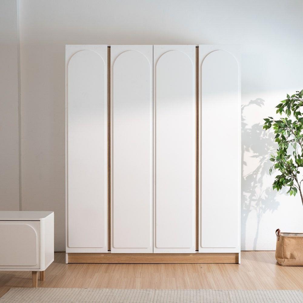 ตู้เสื้อผ้า 4 บานเปิด KONCEPT NORDIS 19223552 สีลินด์เบิร์ก/ขาว