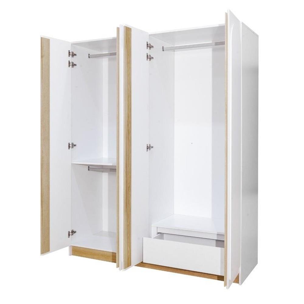 ตู้เสื้อผ้า 4 บานเปิด KONCEPT NORDIS 19223552 สีลินด์เบิร์ก/ขาว