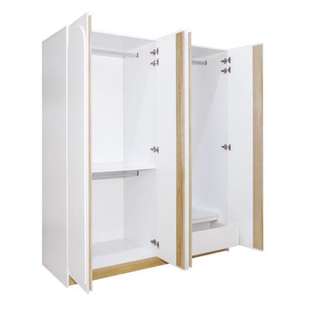 ตู้เสื้อผ้า 4 บานเปิด KONCEPT NORDIS 19223552 สีลินด์เบิร์ก/ขาว_4