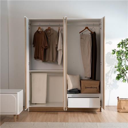 ตู้เสื้อผ้า 4 บานเปิด KONCEPT NORDIS 19223552 สีลินด์เบิร์ก/ขาว_9