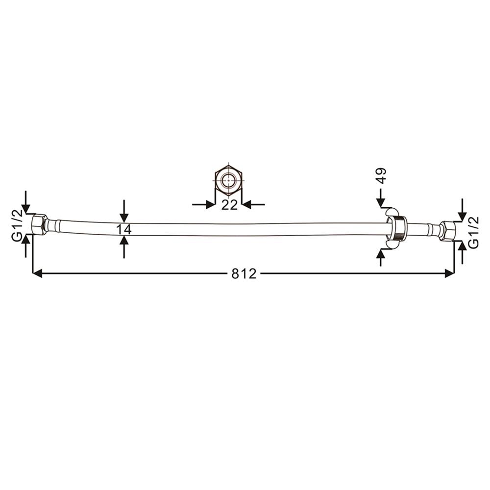 สายน้ำดีโพลิเมอร์น้ำอุ่น-น้ำเย็น MOYA MY PET-3232 32 นิ้ว สีเทา