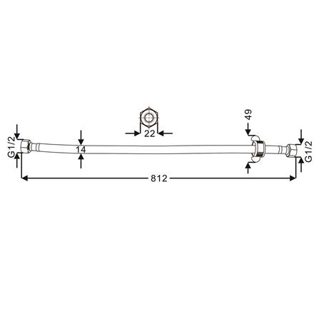 สายน้ำดีโพลิเมอร์น้ำอุ่น-น้ำเย็น MOYA MY PET-3232 32 นิ้ว สีเทา_2