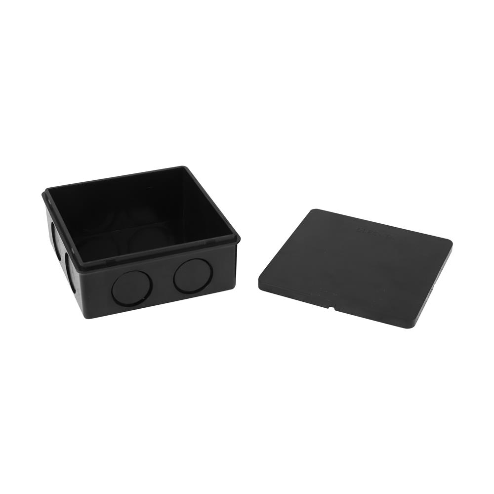 กล่องพักสายสี่เหลี่ยม ELECKTA 4X4 นิ้ว สีดำ