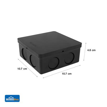 กล่องพักสายสี่เหลี่ยม ELECKTA 4X4 นิ้ว สีดำ_3
