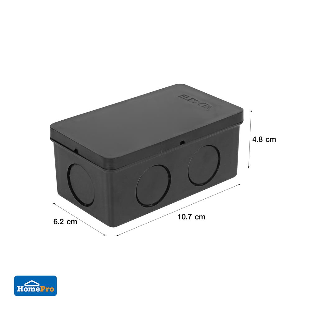 กล่องพักสายสี่เหลี่ยม ELECKTA 2X4 นิ้ว สีดำ