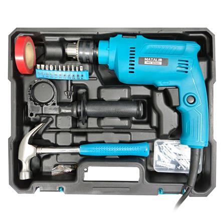 ชุดสว่านกระแทก พร้อมอุปกรณ์ MATALL PRO T-80BS 13 มม. 500 วัตต์_4