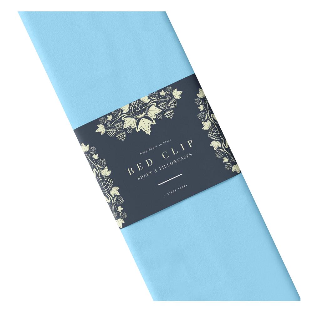 ชุดผ้าปูที่นอน 3.5 ฟุต 2 ชิ้น BED CLIP MICROTEX สี BLUE