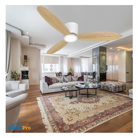 พัดลมไม่มีโคมไฟ WINFAVOUR DC69 52 นิ้ว สีขาว/ลายไม้_1