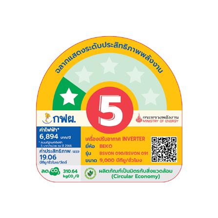 แอร์ผนัง BEKO BSVON090 9000 บีทียู อินเวอร์เตอร์_6