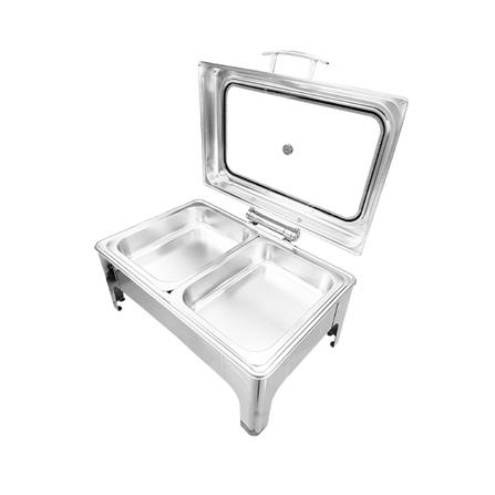 อ่างอุ่นอาหารเหลี่ยม 2 ช่อง ฝากระจกไฮดรอลิก 9 ลิตร KECH_2