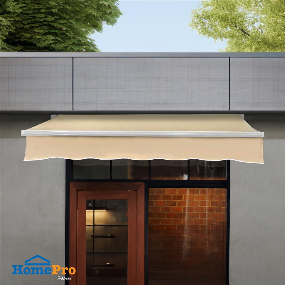 กันสาดผ้าพับได้ SUNSHIELD 295X200 ซม. สีเบจ