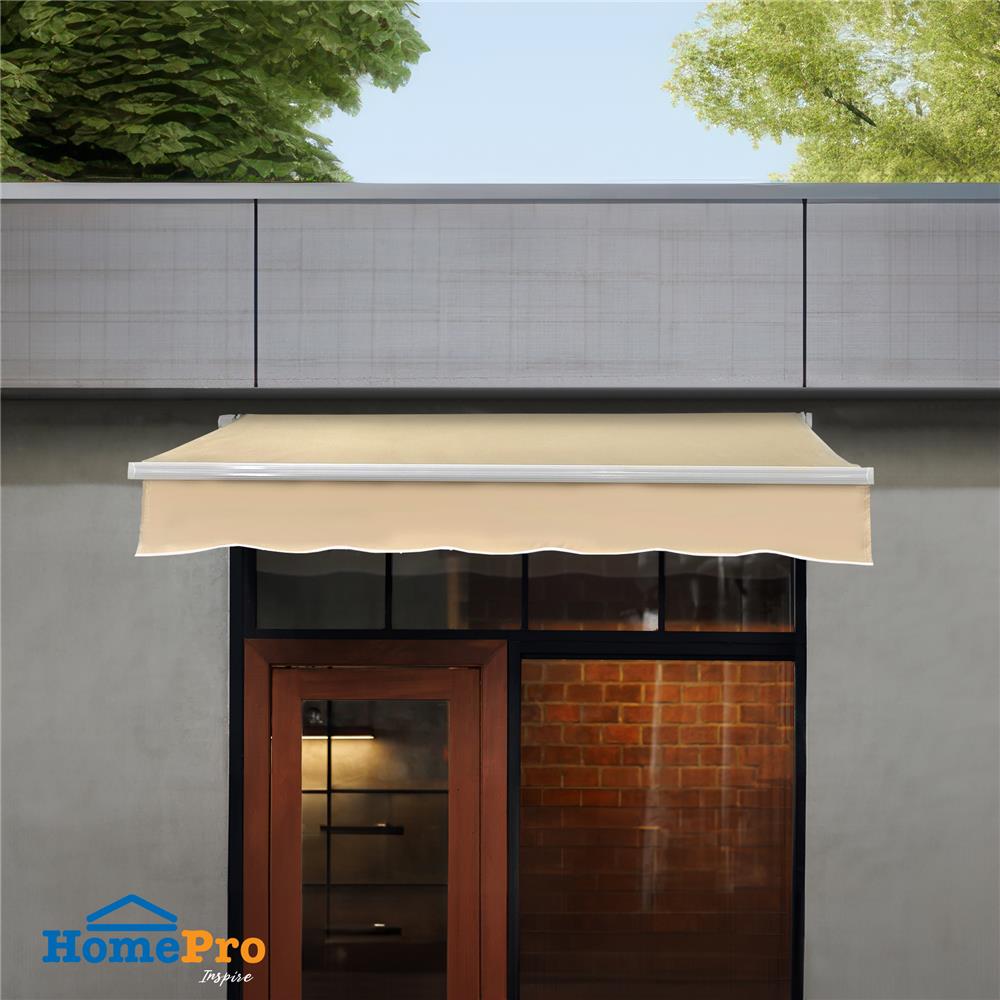 กันสาดผ้าพับได้ SUNSHIELD 200x150 ซม. สีเบจ