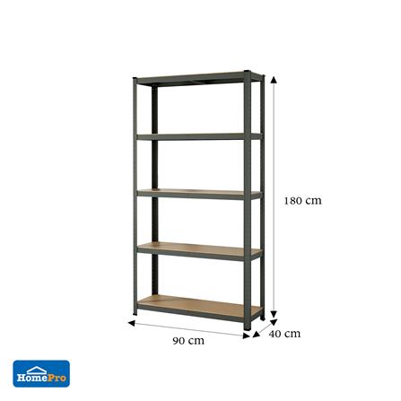 ชั้นเหล็ก 5 ชั้น MATALL เล็ก 180x90 ซม. สีเทา_5