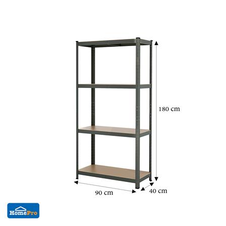 ชั้นเหล็ก 4 ชั้น MATALL เล็ก 180x90 ซม. สีเทา_5