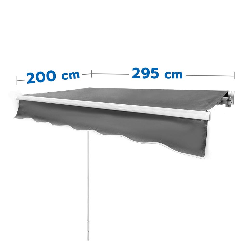 กันสาดผ้าพับได้ SUNSHIELD 295x200 ซม. สีเทาเข้ม_1