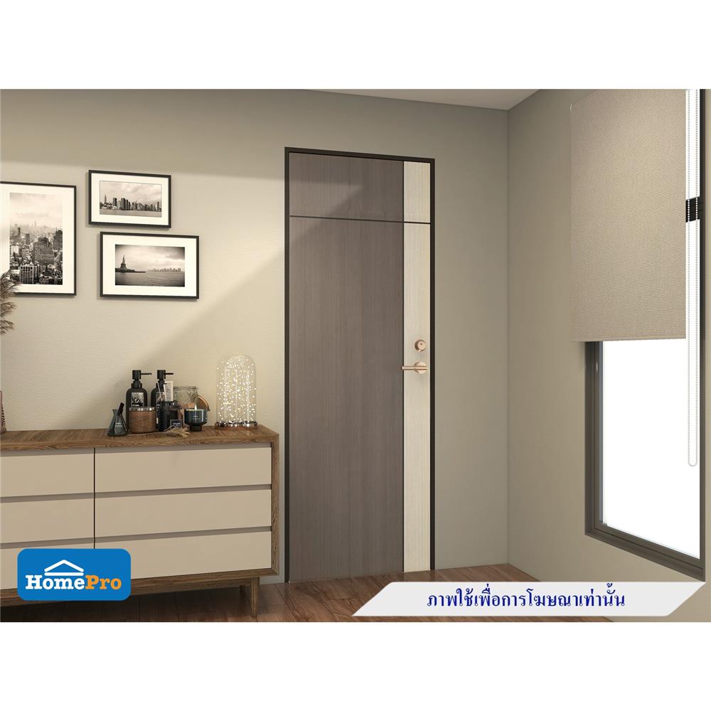 ประตูห้องน้ำ UPVC AZLE L0A-G2C 70X200 ซม. สี ASH/STONE GREY เจาะลูกบิด