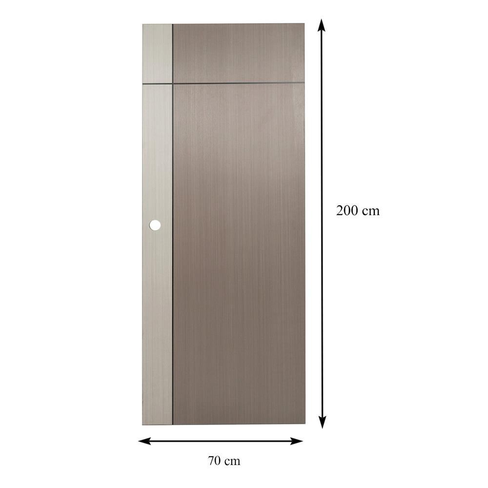 ประตูห้องน้ำ UPVC AZLE L0A-G2C 70X200 ซม. สี ASH/STONE GREY เจาะลูกบิด