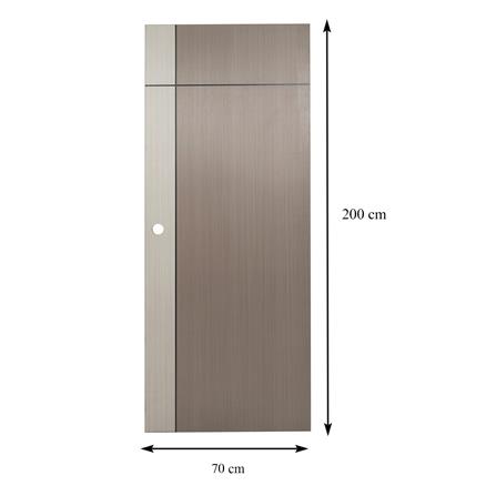 ประตูห้องน้ำ UPVC AZLE L0A-G2C 70X200 ซม. สี ASH/STONE GREY เจาะลูกบิด_8