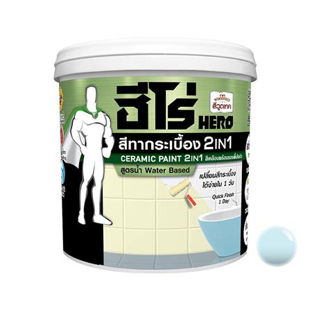 สีทากระเบื้อง ชนิดกึ่งเงา WOODTECT HERO 2IN1 H2-C0...