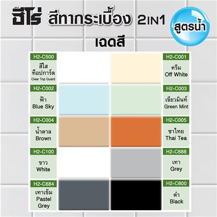 สีทากระเบื้อง ชนิดกึ่งเงา WOODTECT HERO 2IN1 H2-C002 สีฟ้า 0.85 ลิตร_3