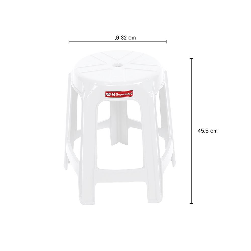 เก้าอี้พลาสติก SUPERWARE CH-61 สีขาว