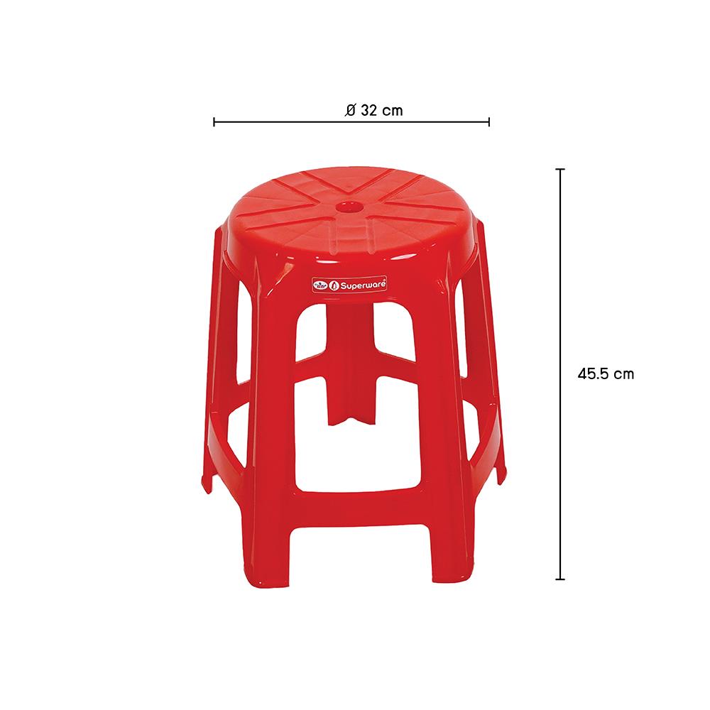 เก้าอี้พลาสติก SUPERWARE CH-61 สีแดง