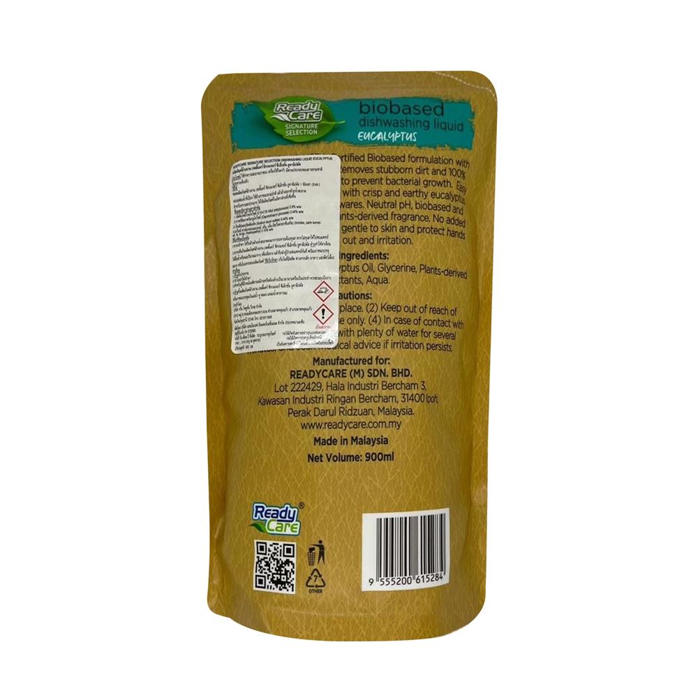 รีฟิลน้ำยาล้างจาน READY CARE 900 มล. EUCALYPTUS