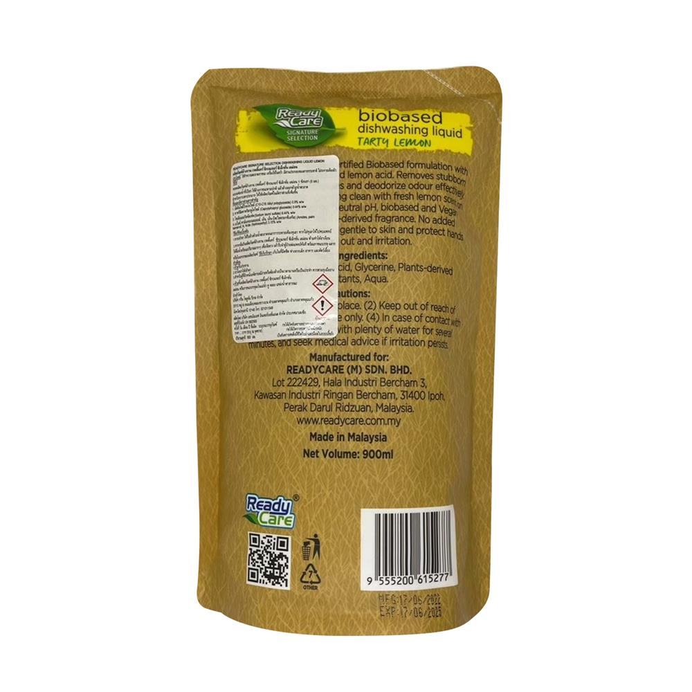 รีฟิลน้ำยาล้างจาน READY CARE 900 มล. TARTY LEMON