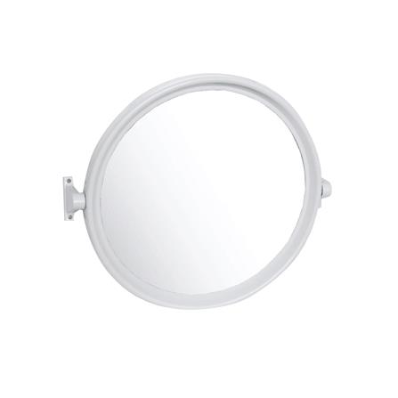 กระจกพลาสติกบานเดี่ยวกลม ELEGANCE EG-9598 สีขาว