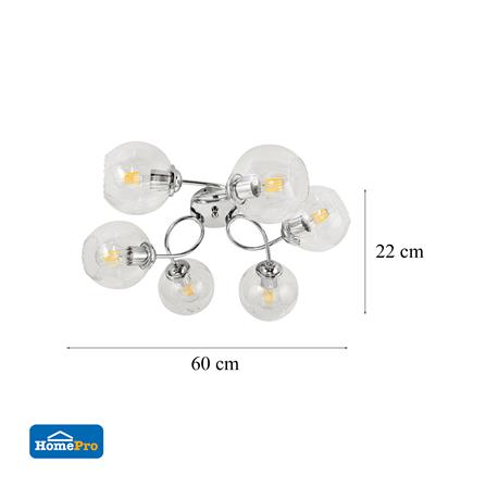 ไฟถาด CARINI C230430-6 สีใส/เงิน 6 หัว_5