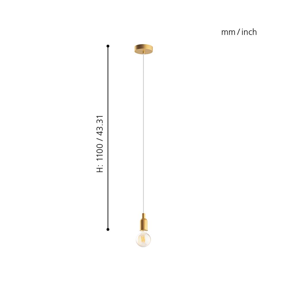 ไฟช่อ EGLO ADRI 2 96924  สีทอง/ขาว 1 หัว