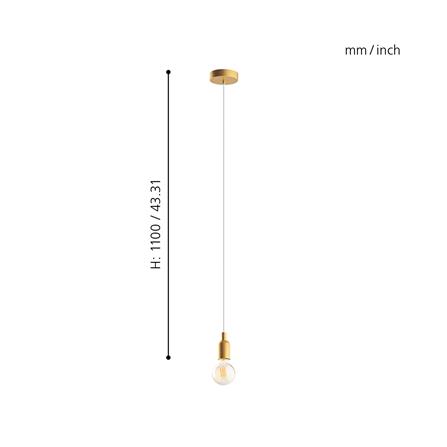 ไฟช่อ EGLO ADRI 2 96924  สีทอง/ขาว 1 หัว_2