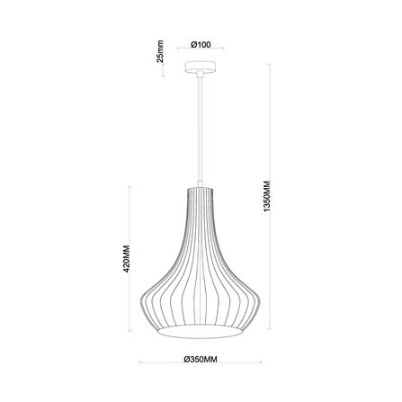 ไฟช่อ CARINI P230710 สีน้ำตาล 1 หัว_5