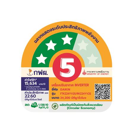 แอร์ผนัง DAIKIN FTKZ24YV2S 24200 บีทียู อินเวอร์เตอร์_3