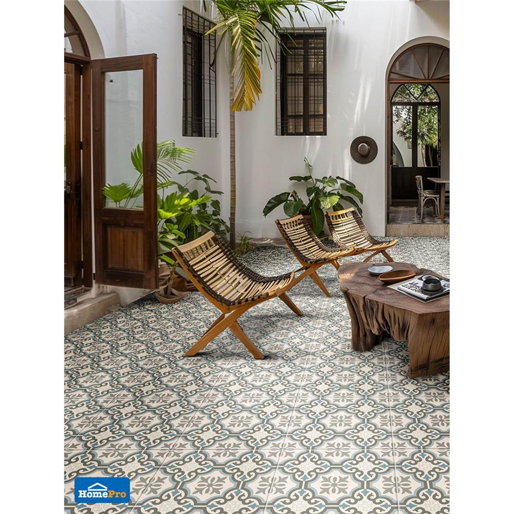 กระเบื้องพื้น 16x16 นิ้ว DURAGRES พีโอนี่ ฟ้า A 0.96 ตร.ม.