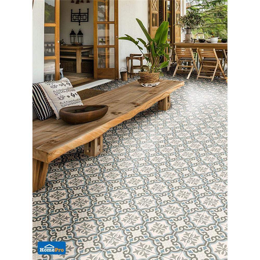 กระเบื้องพื้น 16x16 นิ้ว DURAGRES พีโอนี่ ฟ้า A 0.96 ตร.ม.