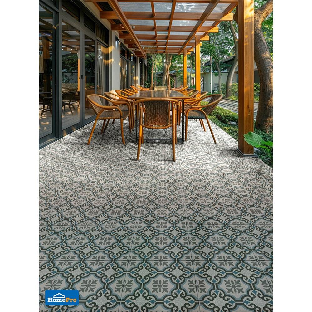 กระเบื้องพื้น 16x16 นิ้ว DURAGRES พีโอนี่ ฟ้า A 0.96 ตร.ม.