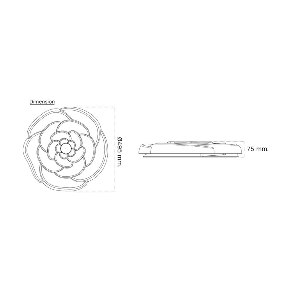 ไฟเพดาน LED SHINING S-CE05500C-1 19 นิ้ว 55 วัตต์ DAYLIGHT/COOL WHITE/WARM WHITE สีขาว