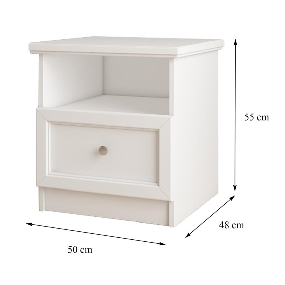 ตู้ข้างเตียง 1 ลิ้นชัก FURDINI HELENA สีขาว