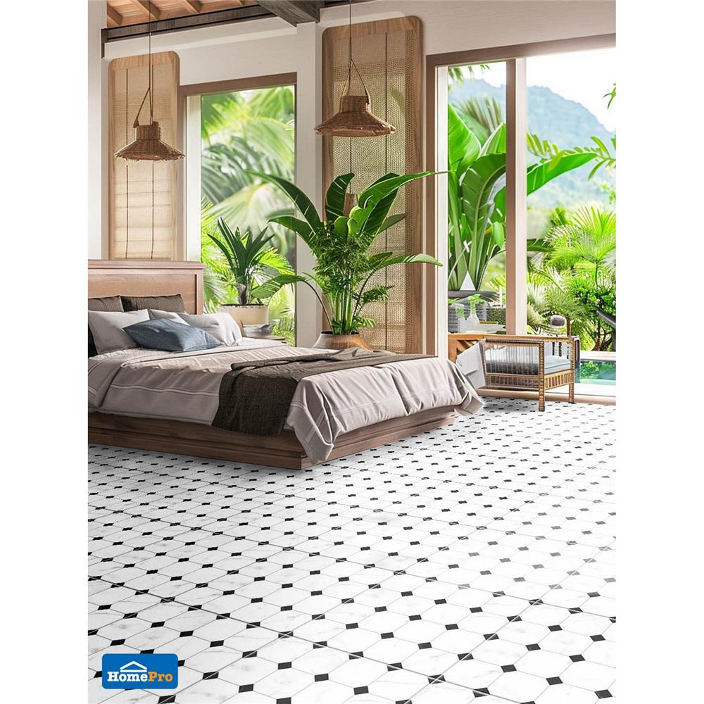 กระเบื้องพื้น 16x16 นิ้ว DURAGRES บันดาหยา ขาว A 0.96 ตร.ม.