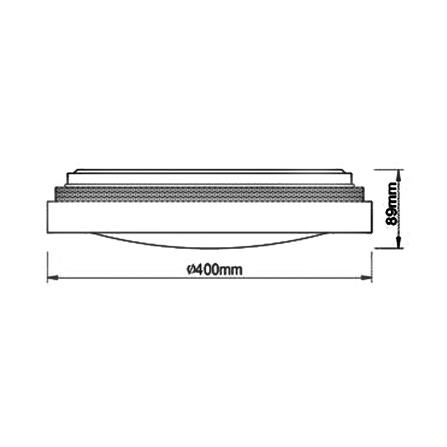 ไฟเพดาน LED SYLVANIA OVALO CRYSTAL RING 16 นิ้ว 36 วัตต์ DAYLIGHT/COOL WHITE/WARM WHITE สีขาว_6