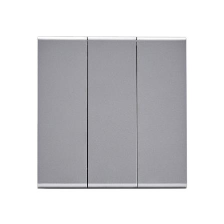 ชุดสวิตซ์ 1 ทาง 3 ช่อง SAHN D031-SL สีเงิน