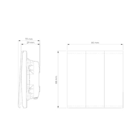 ชุดสวิตซ์ 1 ทาง 3 ช่อง SAHN D031-SL สีเงิน_4