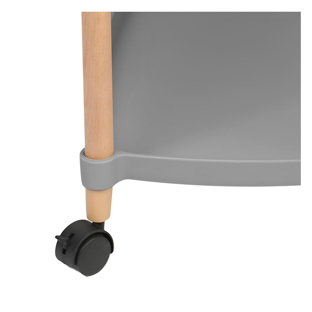 ชั้นวาง 3 ชั้น มีล้อ STACKO FOREST 47x31x80 ซม. สีเทา