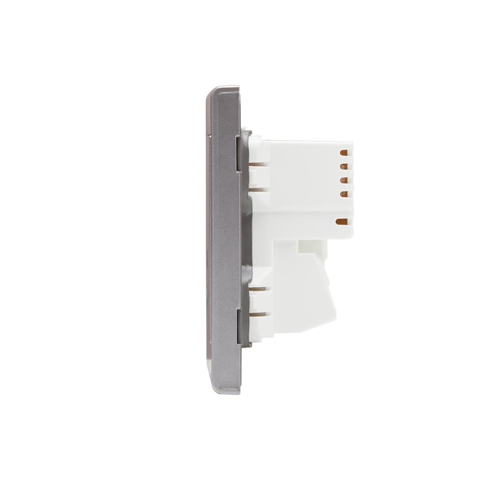 ชุดเต้ารับเดี่ยว 3 ขา SAHN D10L-SL สีเงิน